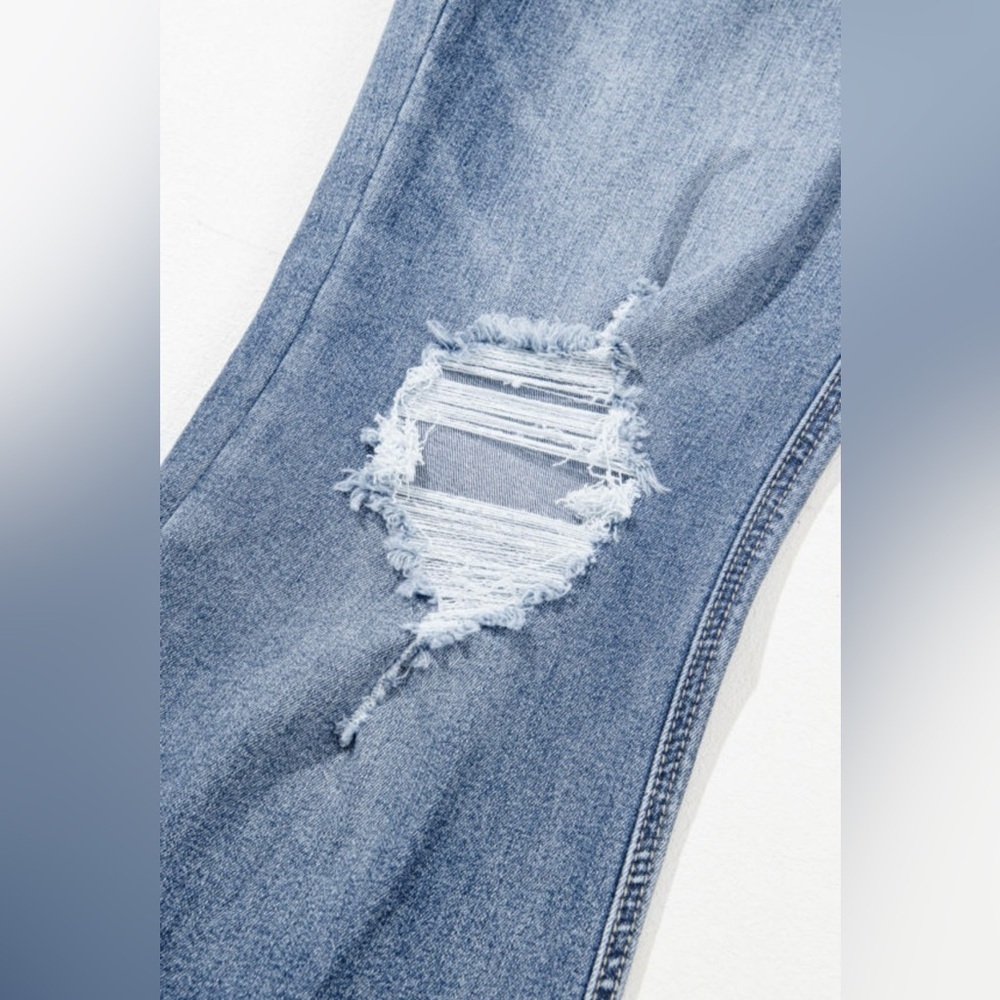 Distressed Blue Jeans - Picture 9 of 12